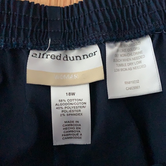 Alfred Dunner Plus Size Classic Pant Size 18W - Picture 7 of 7